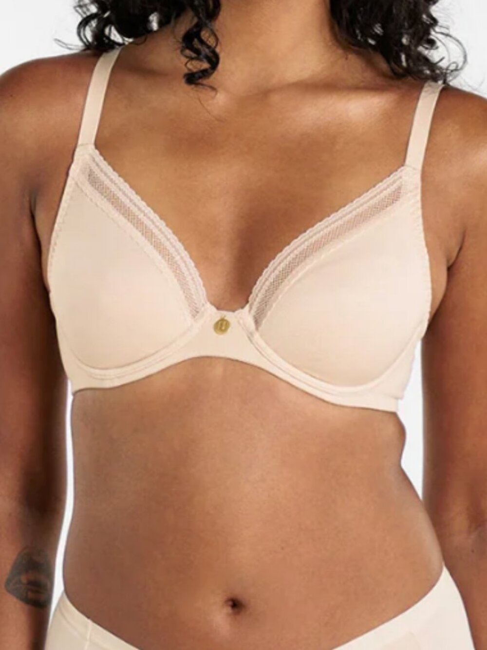 NWT Understance Annette Smooth FlexWire Plunge Bra Light Beige 30C